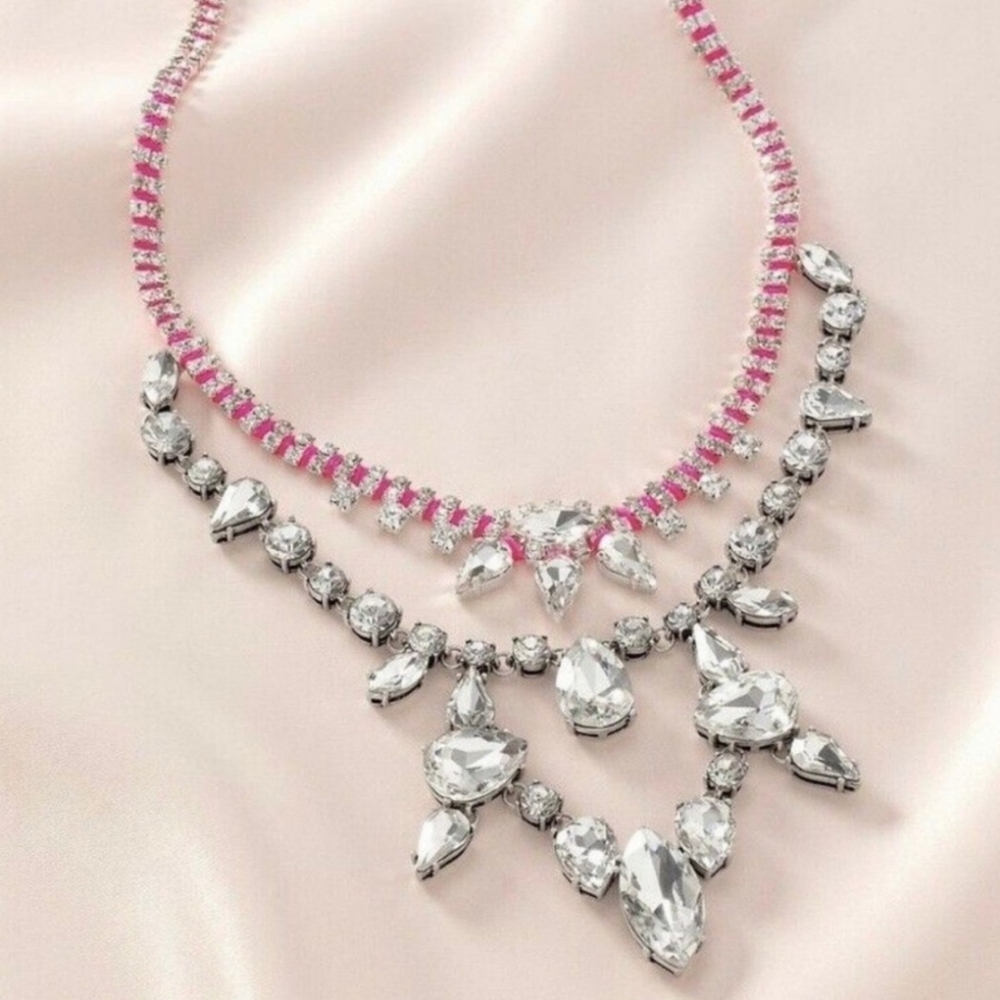 Stella & Dot Neon Dream Statement Necklace 2 in 1 Convertible Design - Picture 2 of 3
